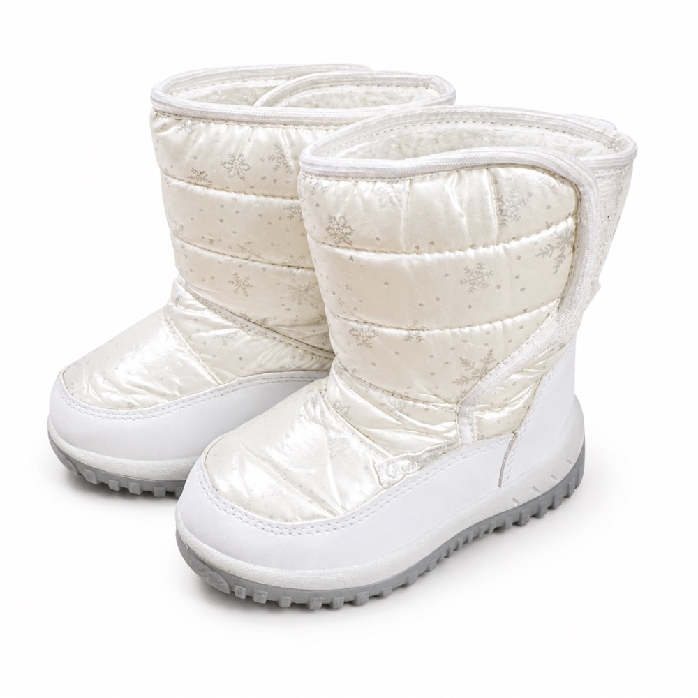 Merence Kids White Snowflake Winter Boots Size EU 23